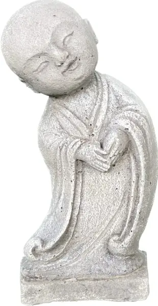 Artikelbild 10 des Artikels “Jing - Mönch, stehend, seitlich gebeugt, 20 cm H | Steinguss “